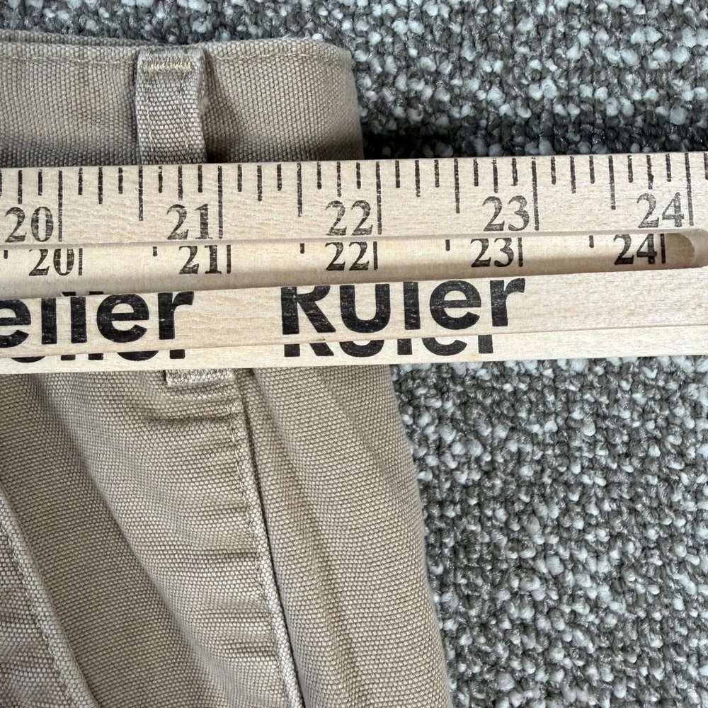 Carhartt Pants Relaxed Fit Mens 44x30 Khaki Canvas Workwear‎ Carpenter Trousers